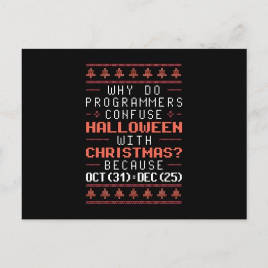 Programmer holidays briefkaart (Voorkant)