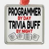 Programmer houdt van het spelen Trivia Metalen Ornament (Voorkant)