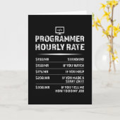 Programmer Hourly Rate Funny Coding Gift Kaart (Gele Bloem)