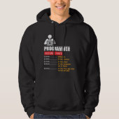 Programmer Hourly Rate - Funny Labor Rates Hoodie (Voorkant)