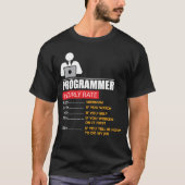 Programmer Hourly Rate - Funny Labor Rates T-shirt (Voorkant)