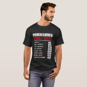 Programmer Hourly Rates Code Funny Computer Progra T-shirt (Voorkant volledig)