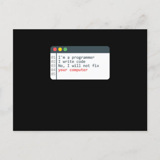 Programmer HTML Computer Coder Coding Programming  Briefkaart