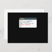Programmer HTML Computer Coder Coding Programming  Briefkaart (Voorkant / Achterkant)