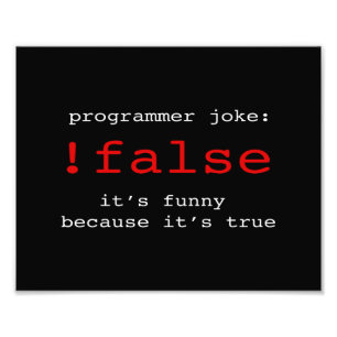 PROGRAMMER JOKE FOTO AFDRUK