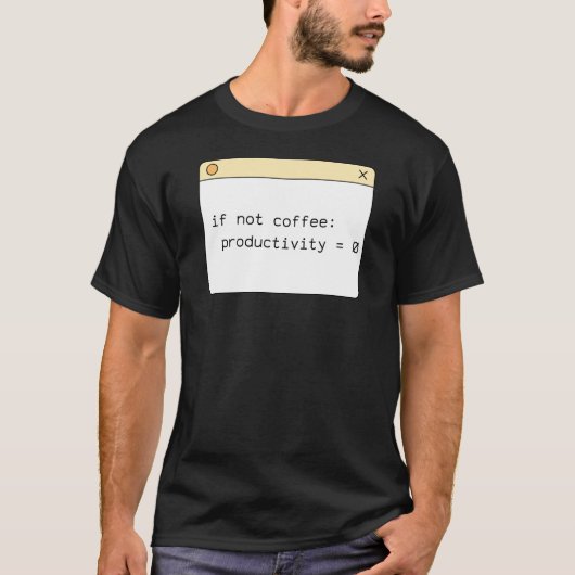 Programmer Koffie Code T-Shirt | Als Geen Koffie (Voorkant)