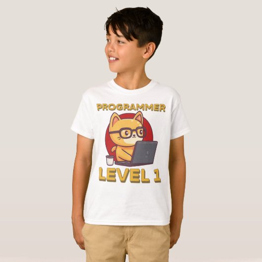 Programmer Level 1 T-shirt (Voorkant volledig)