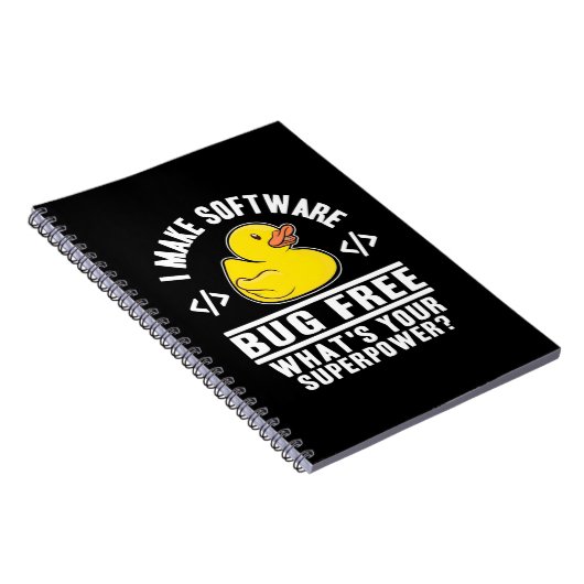 Programmer maakt software gratis notitieboek (Rechterzijde)