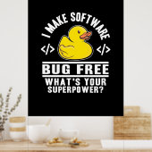 Programmer maakt software gratis poster (Keuken)
