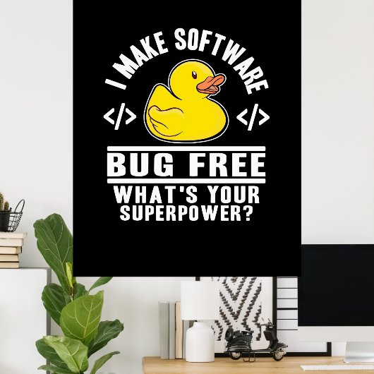 Programmer maakt software gratis poster (Thuiskantoor)