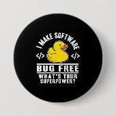 Programmer maakt software gratis ronde button 7,6 cm (Voorkant)