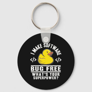 Programmer maakt software gratis sleutelhanger
