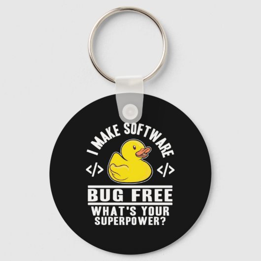 Programmer maakt software gratis sleutelhanger (Voorkant)