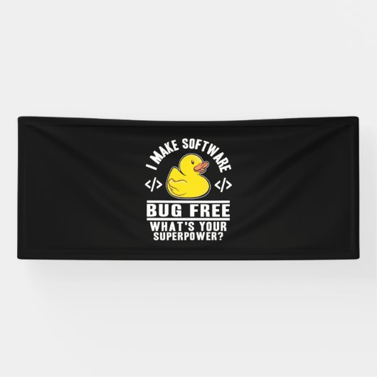 Programmer maakt software gratis spandoek (Horizontaal)
