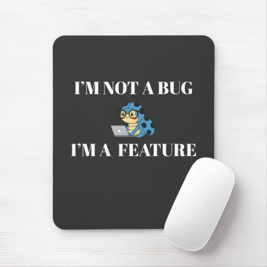 Programmer Mouse Pad – Not a Bug, Just a Feature Muismat (Met muis)