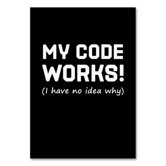 Programmer My Code Works Kaart (Voorkant)