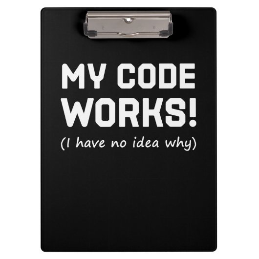 Programmer My Code Works Klembord (Voorkant)