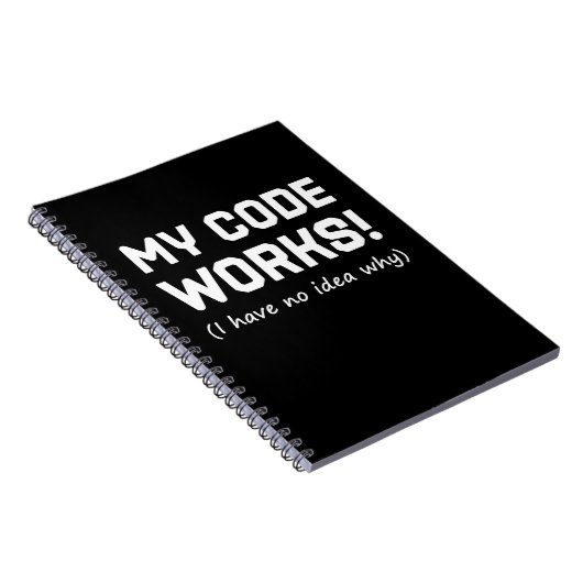 Programmer My Code Works Notitieboek (Rechterzijde)