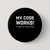 Programmer My Code Works Ronde Button 5,7 Cm (Voorkant)