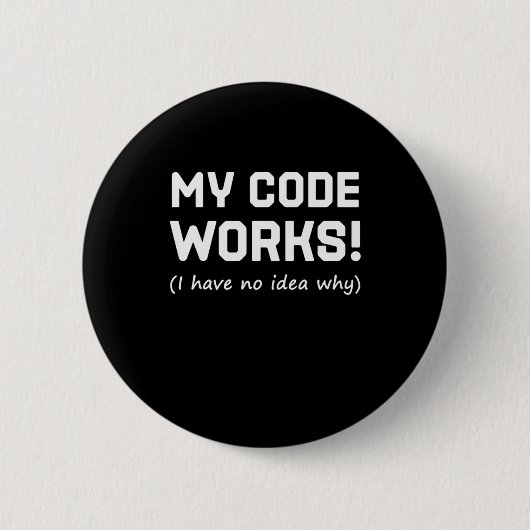 Programmer My Code Works Ronde Button 5,7 Cm (Voorkant)