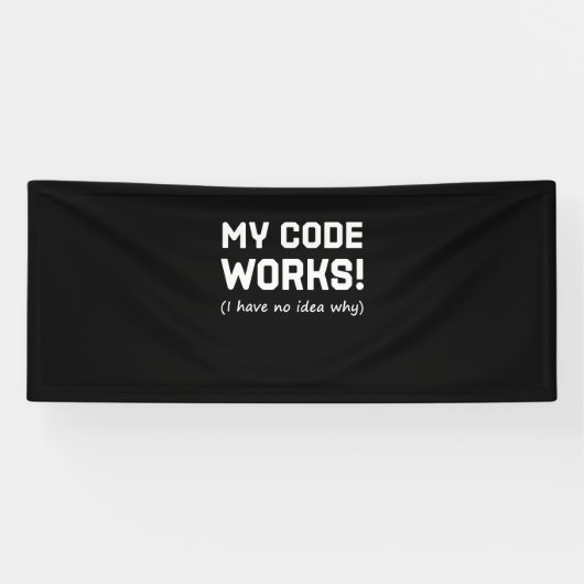 Programmer My Code Works Spandoek (Horizontaal)