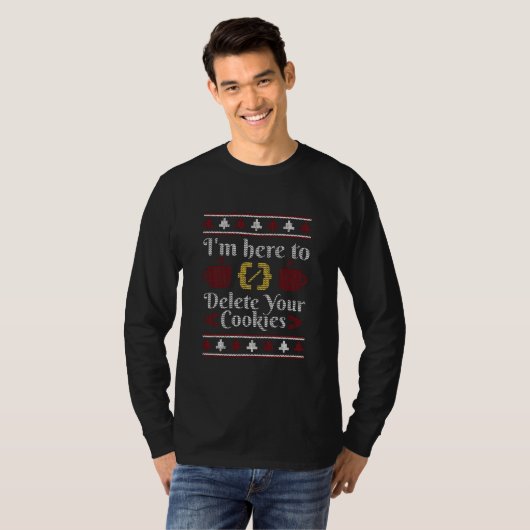 Programmer Nerd Geek Coder Kerstmis Ugly Sweater T-shirt (Voorkant volledig)