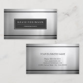 Programmer - Premium Silver Metal Visitekaartje (Voorkant / Achterkant)