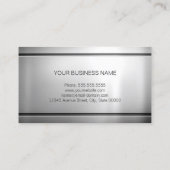 Programmer - Premium Silver Metal Visitekaartje (Achterkant)