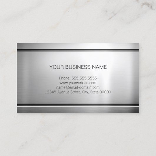 Programmer - Premium Silver Metal Visitekaartje (Achterkant)