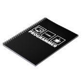 Programmer schrijft code en Drink koffie Notitieboek (Linkerzijde)