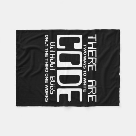 Programmer schrijft Code zonder bugs Fleece Deken (Voorkant (Horizontaal))