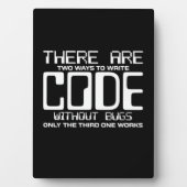 Programmer schrijft Code zonder bugs Fotoplaat (voorkant)