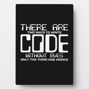 Programmer schrijft Code zonder bugs Fotoplaat