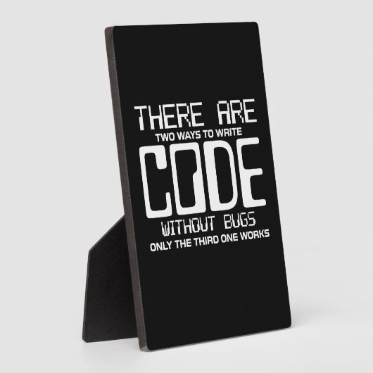 Programmer schrijft Code zonder bugs Fotoplaat (Zijkant)