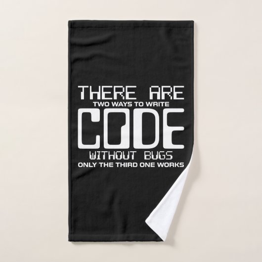 Programmer schrijft Code zonder bugs Handdoek (Handdoek)