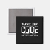 Programmer schrijft Code zonder bugs Magneet (Voorkant / Achterkant)
