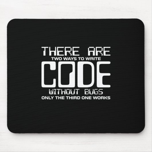 Programmer schrijft Code zonder bugs Muismat (Voorkant)