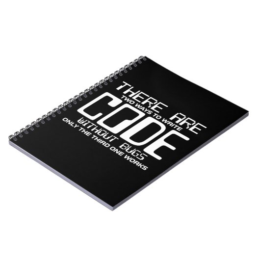 Programmer schrijft Code zonder bugs Notitieboek (Linkerzijde)