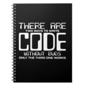 Programmer schrijft Code zonder bugs Notitieboek (Voorkant)