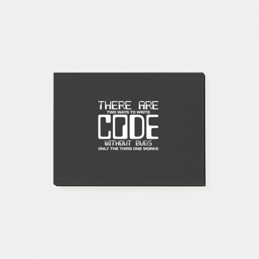 Programmer schrijft Code zonder bugs Post-it® Notes (Voorkant)