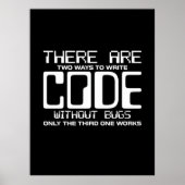 Programmer schrijft Code zonder bugs Poster (Voorkant)