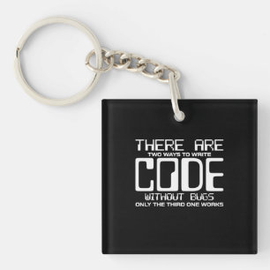 Programmer schrijft Code zonder bugs Sleutelhanger