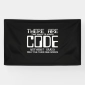 Programmer schrijft Code zonder bugs Spandoek (Horizontaal)