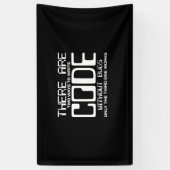 Programmer schrijft Code zonder bugs Spandoek (Verticaal)