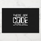 Programmer schrijft Code zonder bugs Sparkling Wijnetiket (Enkel label)