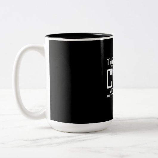 Programmer schrijft Code zonder bugs Tweekleurige Koffiemok (Links)