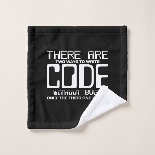 Programmer schrijft Code zonder bugs Washandje (Wasdoekje)