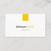 Programmer - Simple Amber Yellow Visitekaartje (Voorkant)