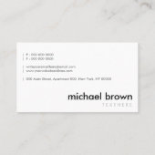 Programmer Simple Black Visitekaartje (Achterkant)