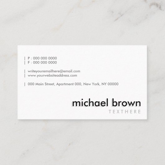 Programmer Simple Black Visitekaartje (Achterkant)